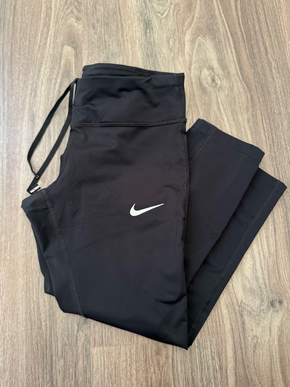 Nike Black Leggings with White Swoosh